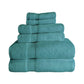 Zero-Twist Smart-Dry Absorbent Cotton Plush 6-Piece Towel Set FredCo