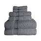 Zero-Twist Smart-Dry Absorbent Cotton Plush 6-Piece Towel Set FredCo