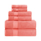 Zero-Twist Smart-Dry Absorbent Cotton Plush 6-Piece Towel Set FredCo