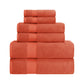 Zero-Twist Smart-Dry Absorbent Cotton Plush 6-Piece Towel Set FredCo