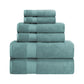 Zero-Twist Smart-Dry Absorbent Cotton Plush 6-Piece Towel Set FredCo