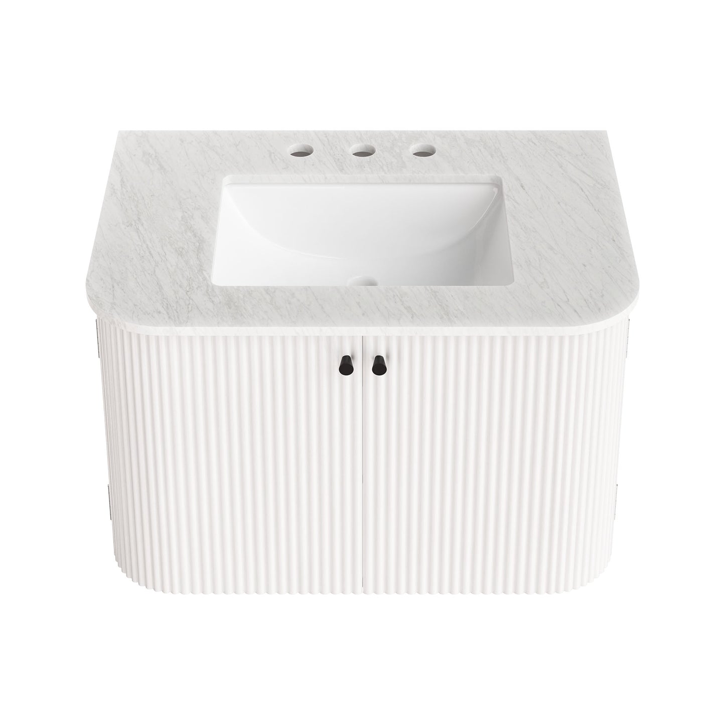 Zia 30" Wall-Mount Bathroom Vanity with Marble Sink by Modway EEI-7208 FredCo