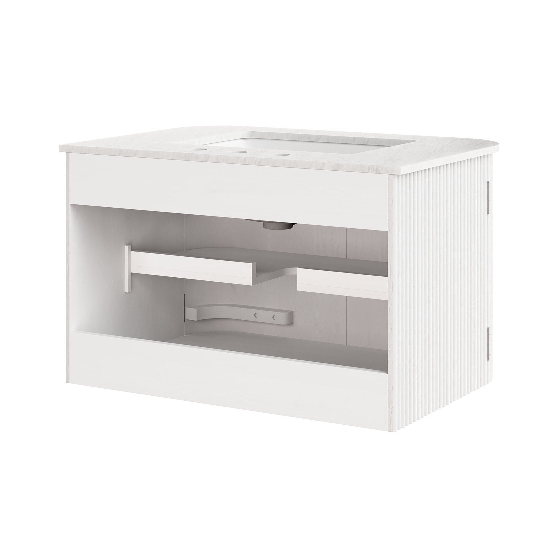 Zia 30" Wall-Mount Bathroom Vanity with Marble Sink by Modway EEI-7208 FredCo