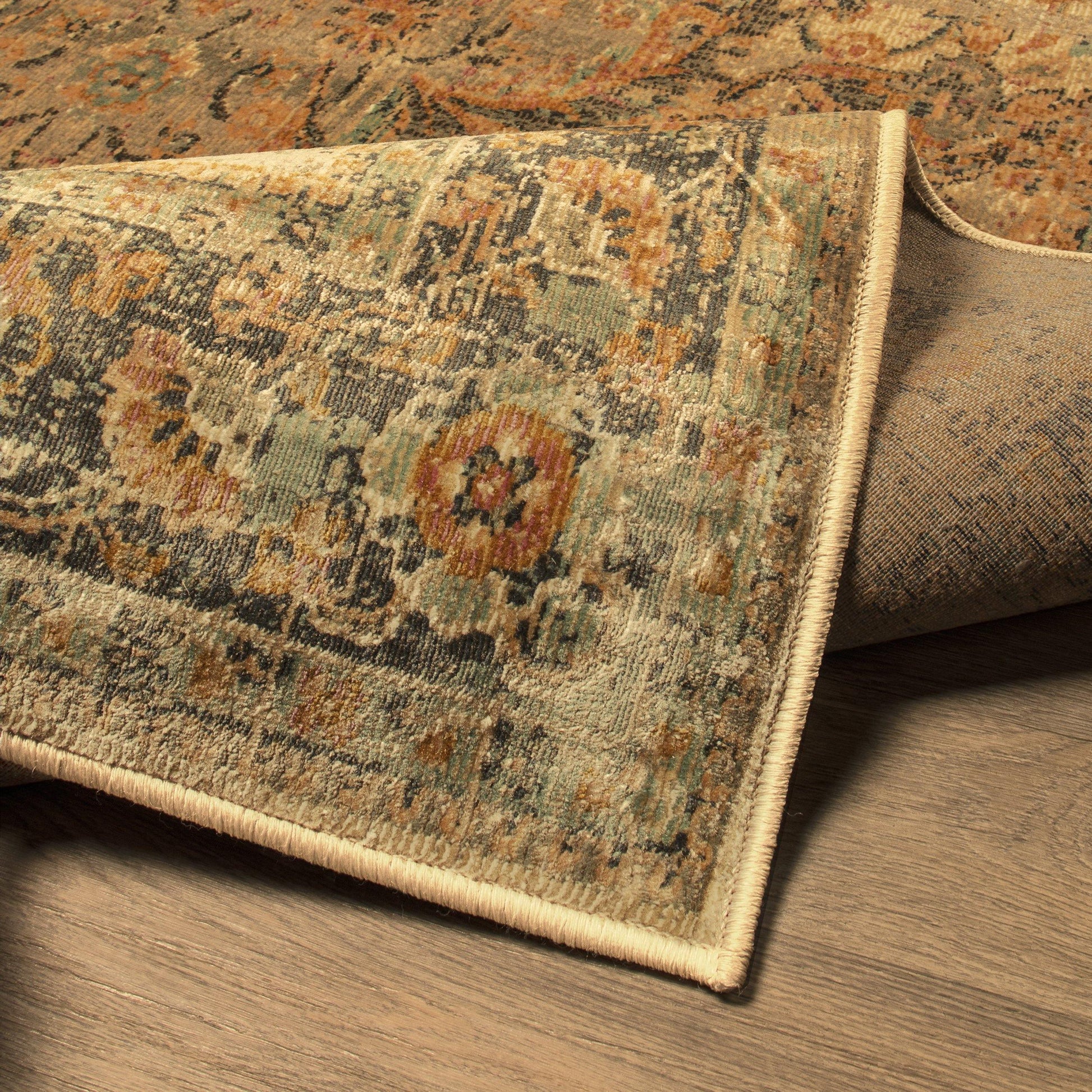 Zinnia Vintage Oriental Distressed Medallion Rug FredCo