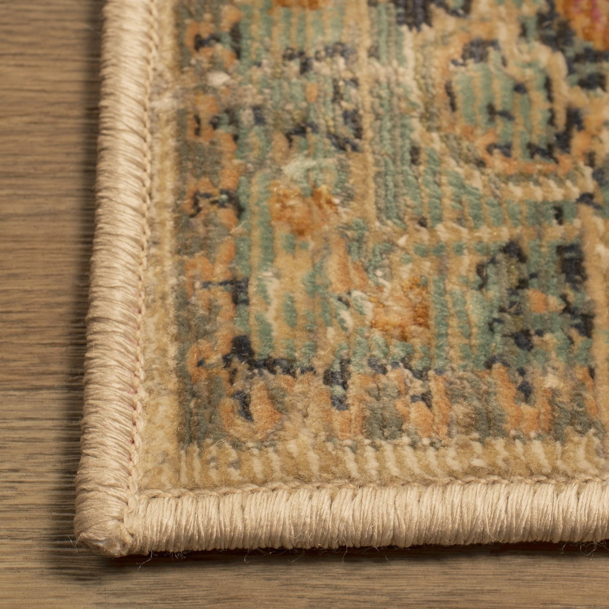 Zinnia Vintage Oriental Distressed Medallion Rug FredCo
