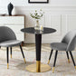 Zinque 28" Artificial Marble Dining Table, EEI-5131 FredCo