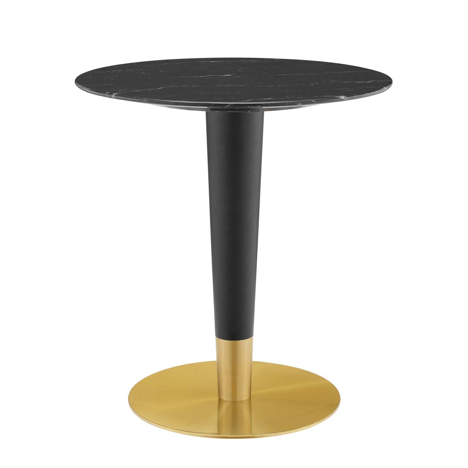 Zinque 28" Artificial Marble Dining Table, EEI-5131 FredCo