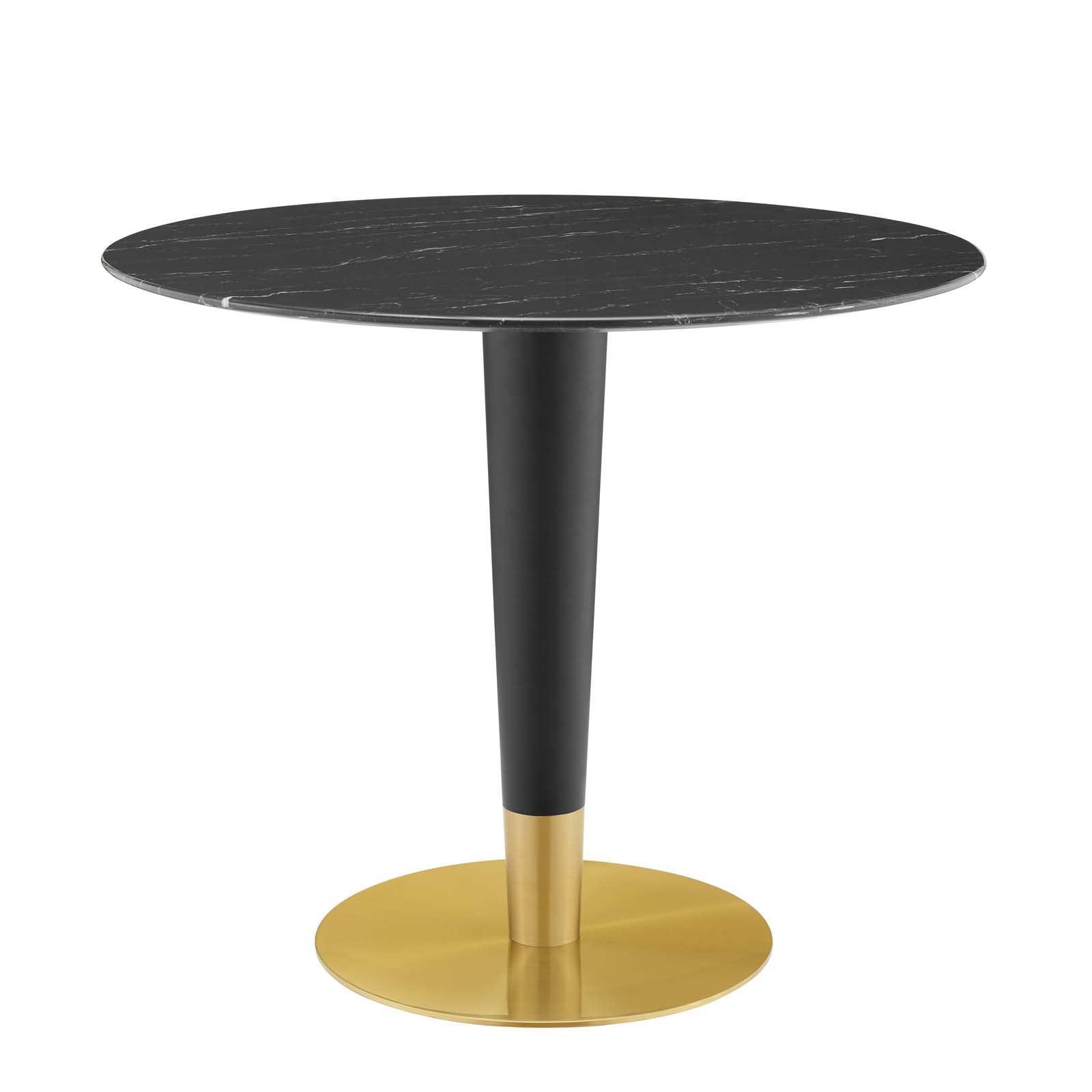 Zinque 36" Artificial Marble Dining Table, EEI-5132 FredCo