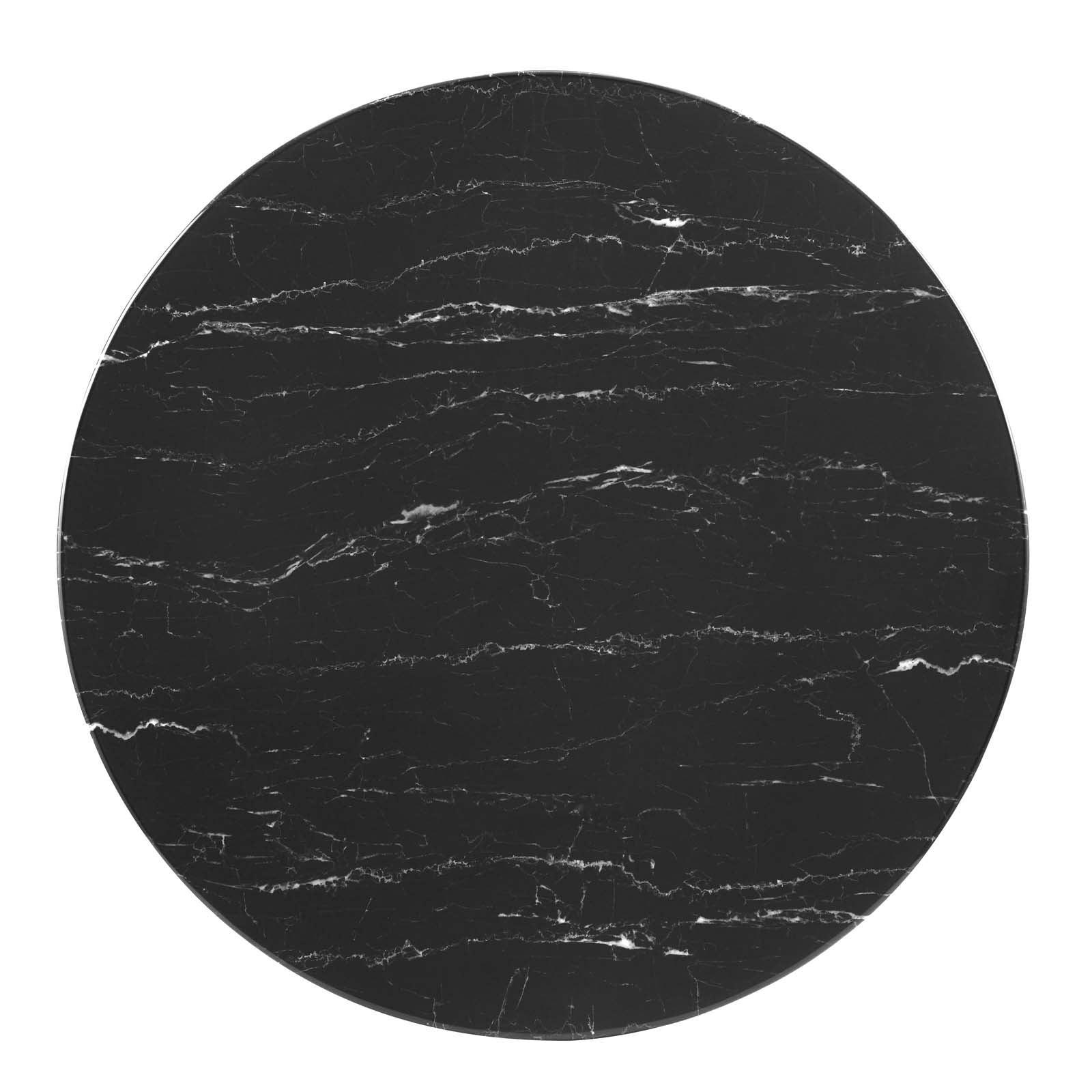 Zinque 36" Artificial Marble Dining Table, EEI-5132 FredCo