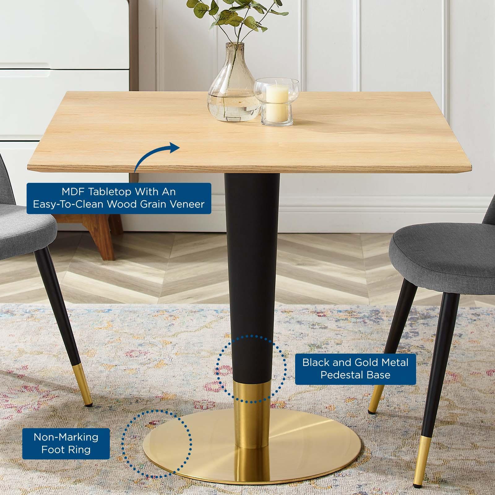 Zinque 36" Square Dining Table, EEI-5128 FredCo