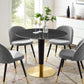 Zinque 40" Artificial Marble Dining Table, EEI-5148 FredCo