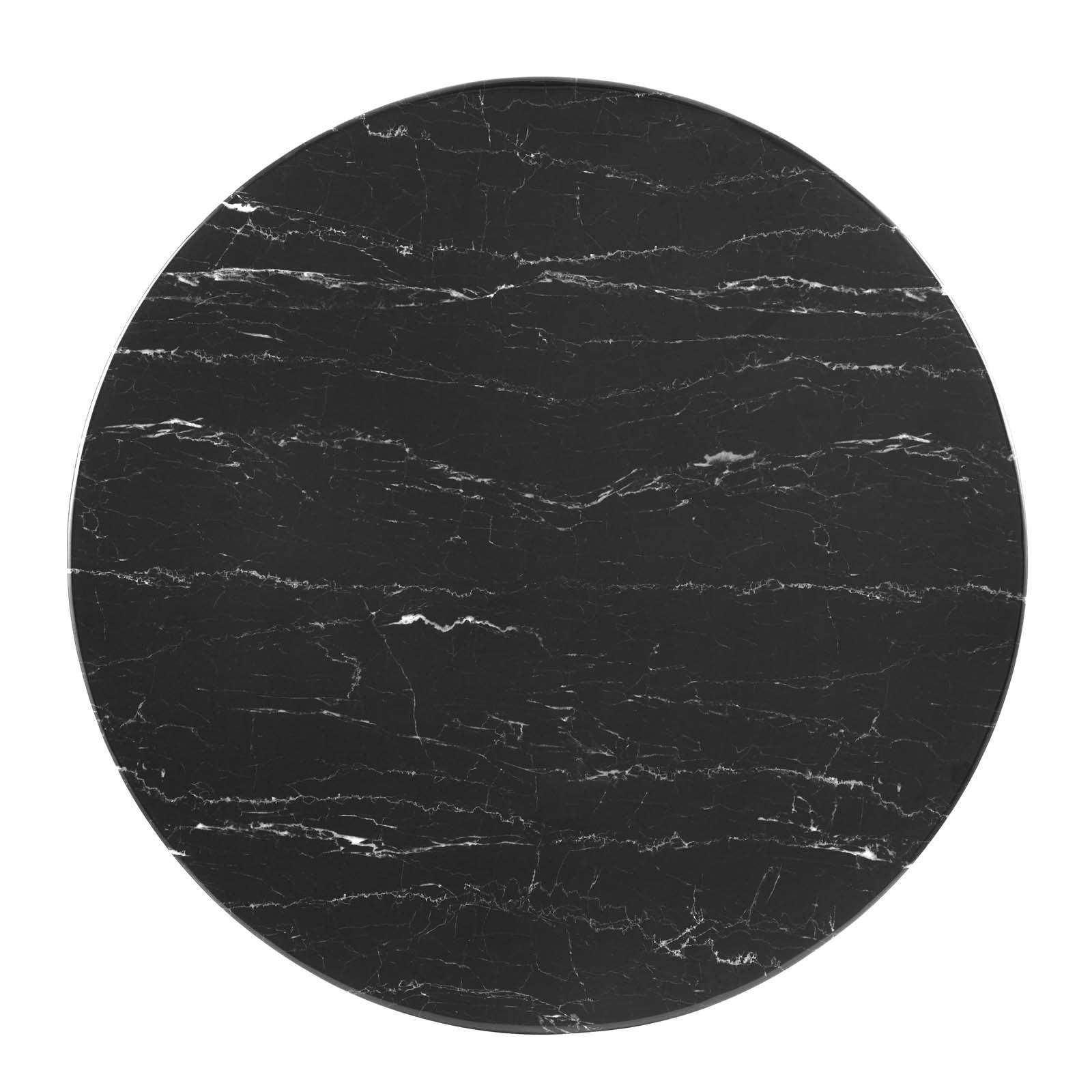 Zinque 40" Artificial Marble Dining Table, EEI-5148 FredCo