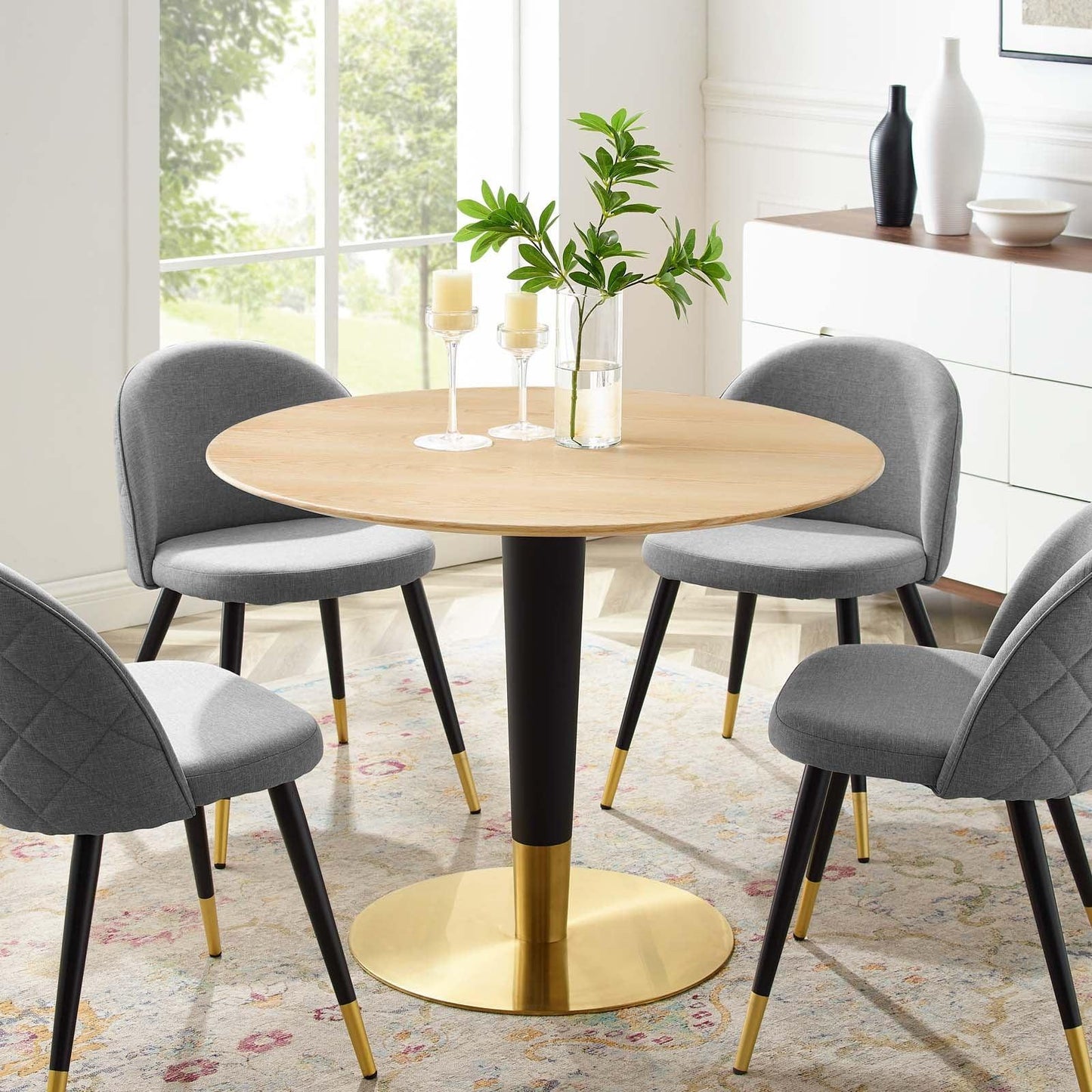 Zinque 40" Dining Table, EEI-5145 FredCo