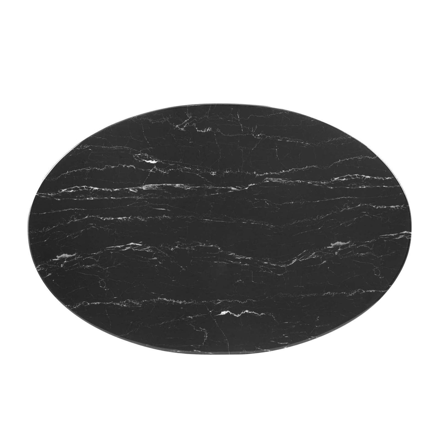 Zinque 42" Oval Artificial Marble Dining Table, EEI-5133 FredCo