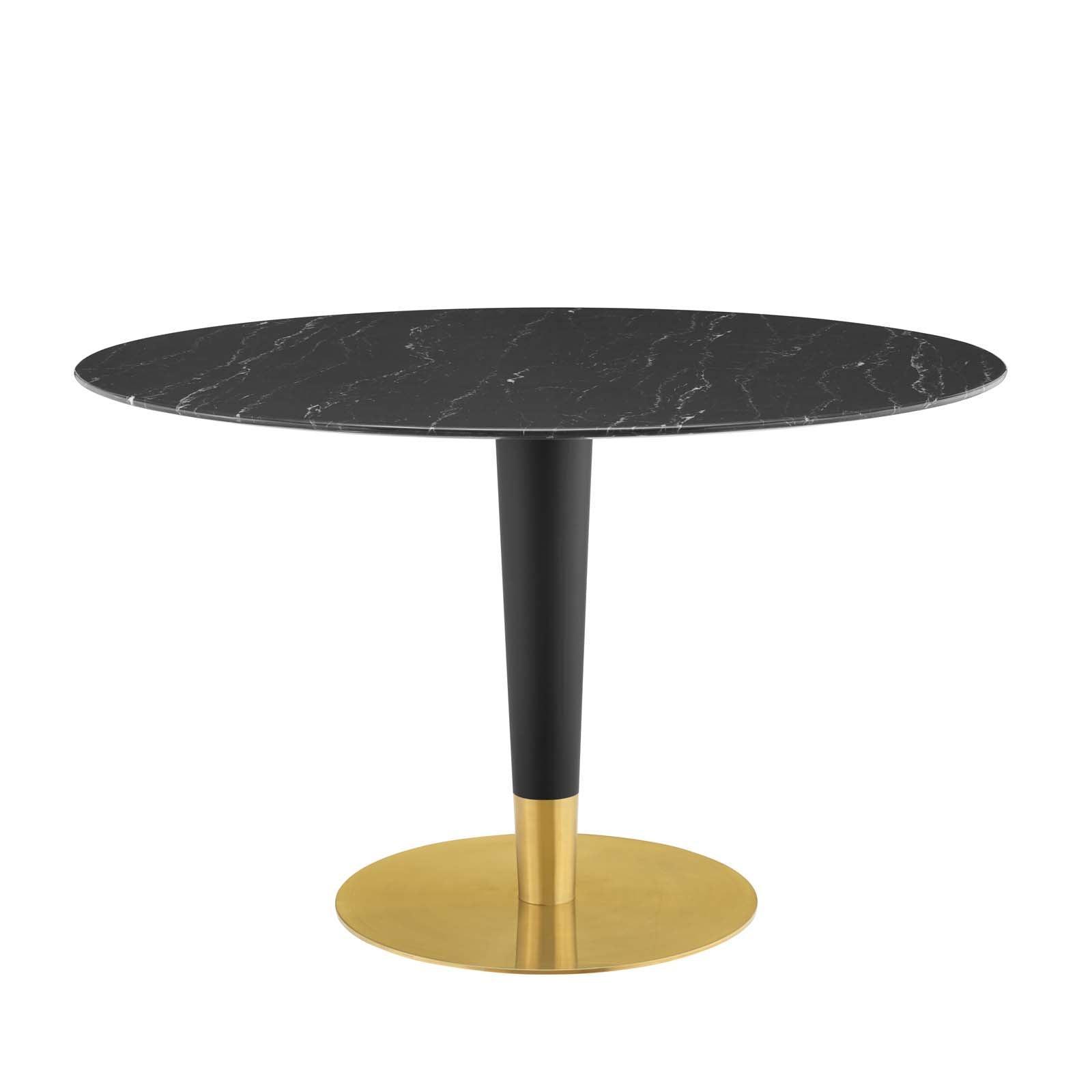 Zinque 47" Artificial Marble Dining Table, EEI-5149 FredCo