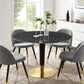 Zinque 47" Artificial Marble Dining Table, EEI-5149 FredCo