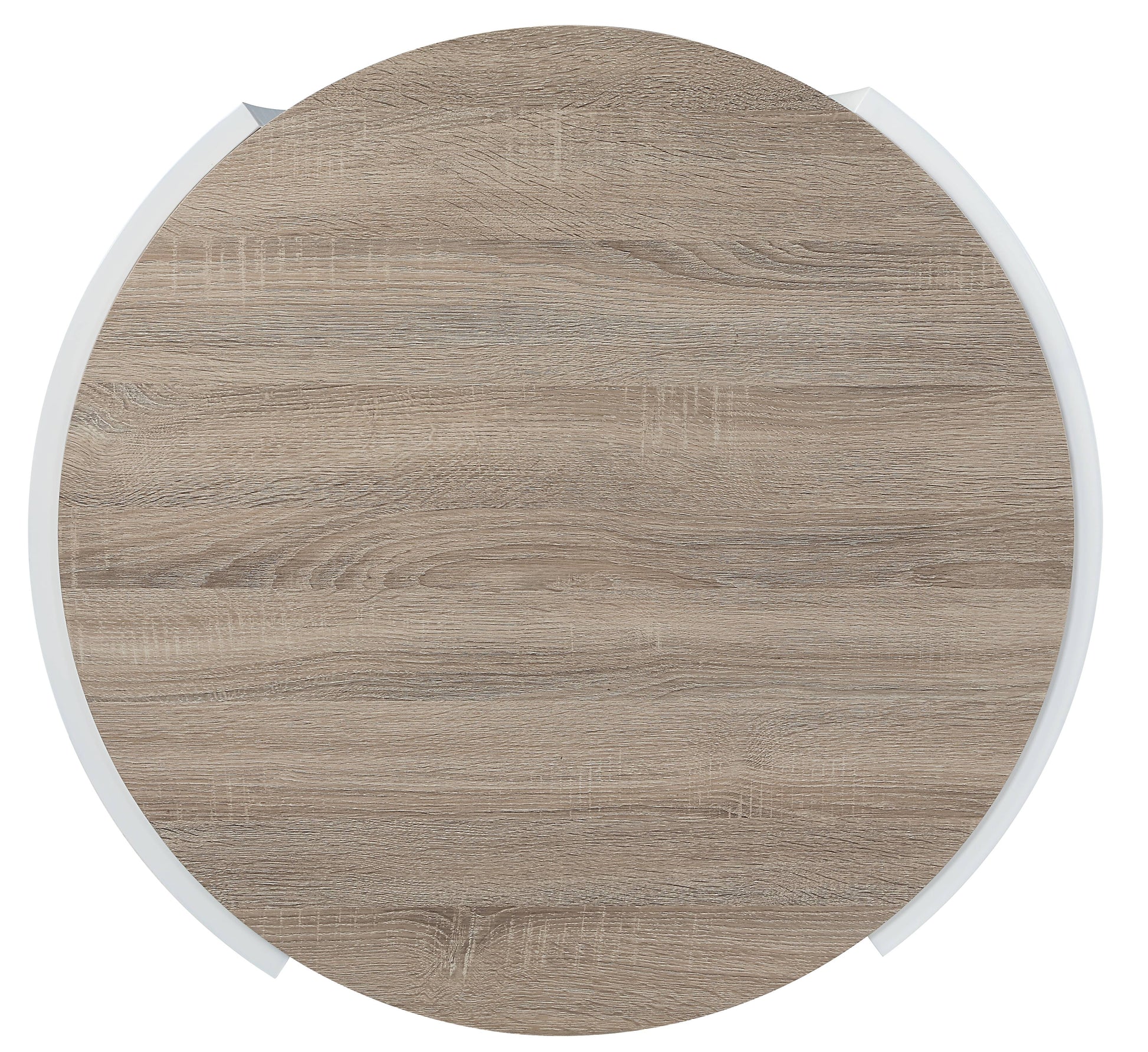Zoma Oak & White High Gloss Finish Coffee Table FredCo