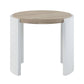 Zoma Oak & White High Gloss Finish End Table FredCo