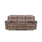 Zubaida Sofa w/USB Port & Console(Motion) Two Tone Chocolate Velvet FredCo
