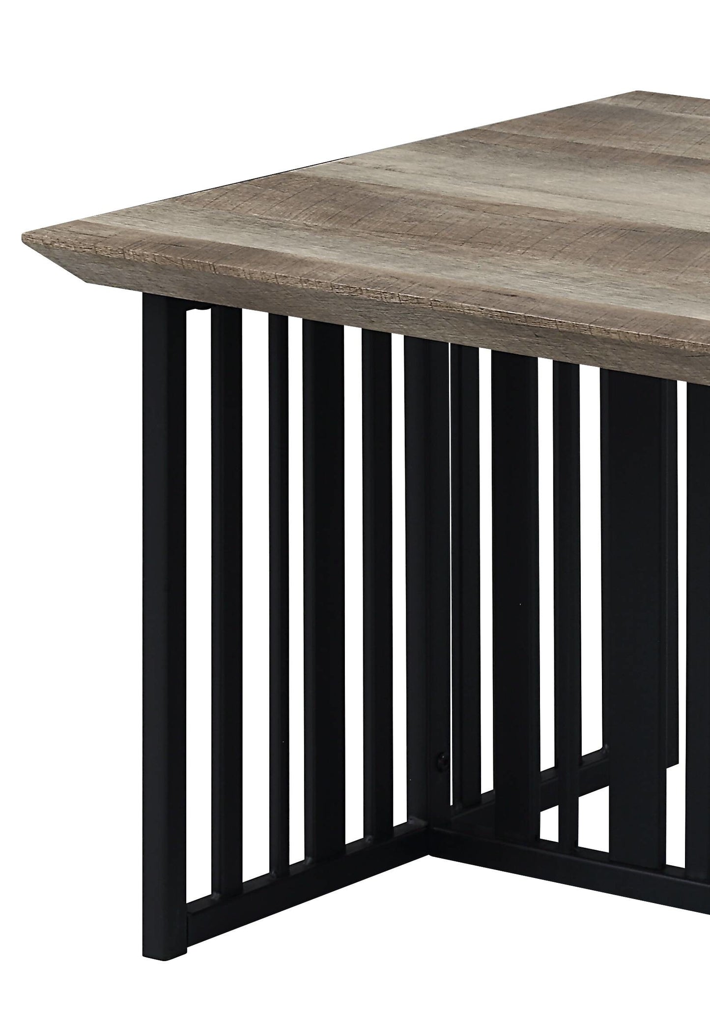 Zudora Antique Oak & Black Finish Coffee Table FredCo