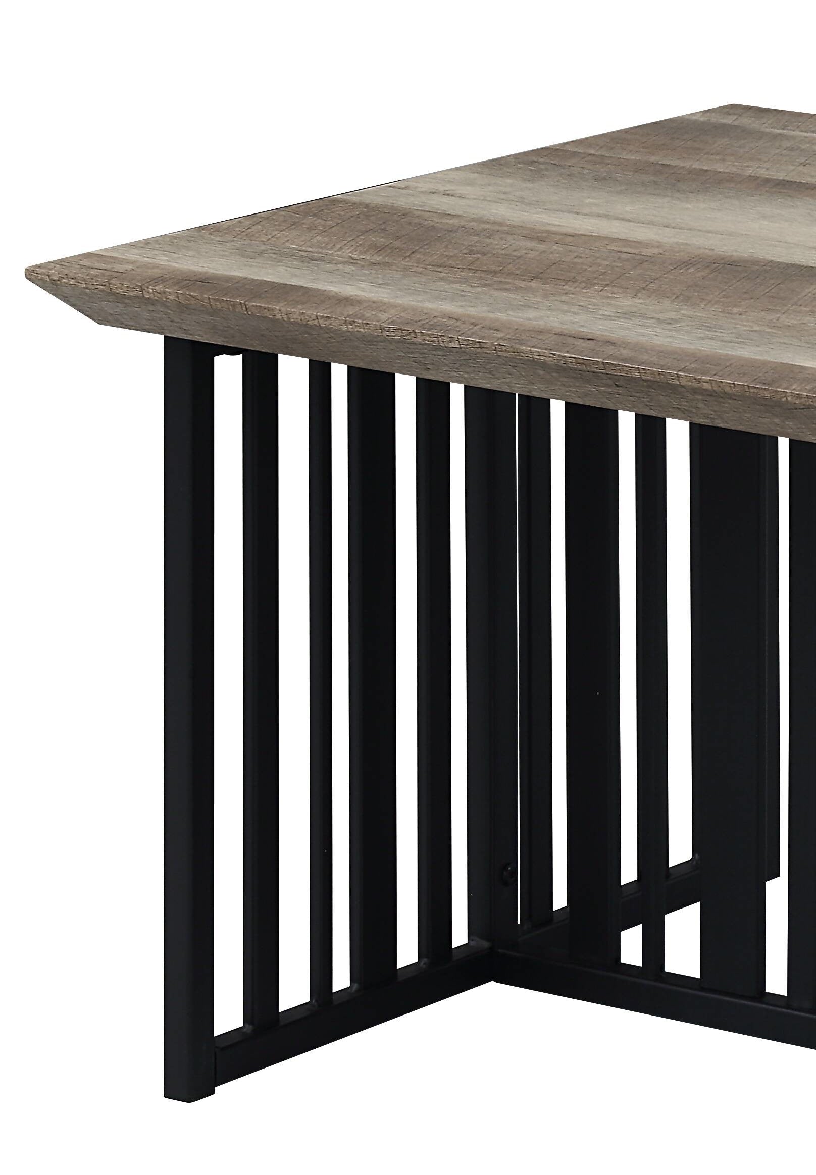 Zudora Antique Oak & Black Finish Coffee Table FredCo