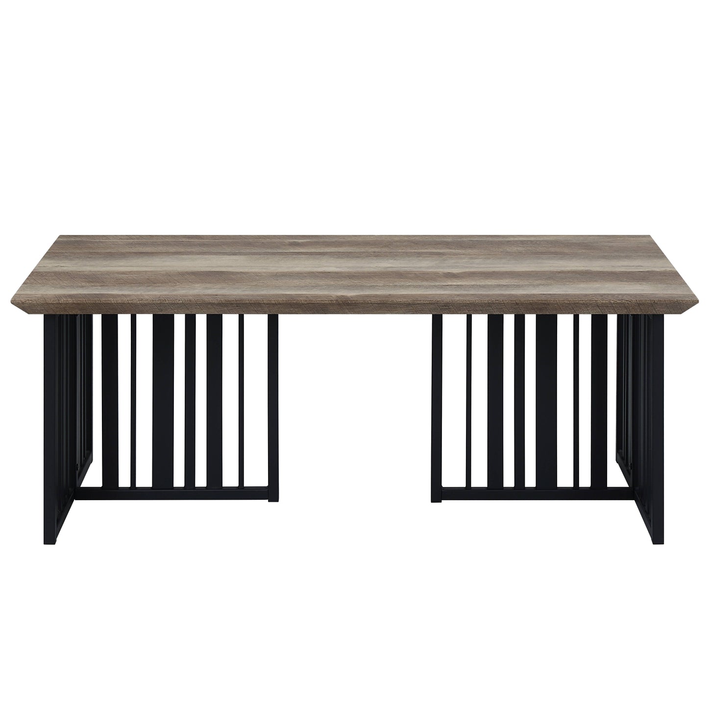 Zudora Antique Oak & Black Finish Coffee Table FredCo