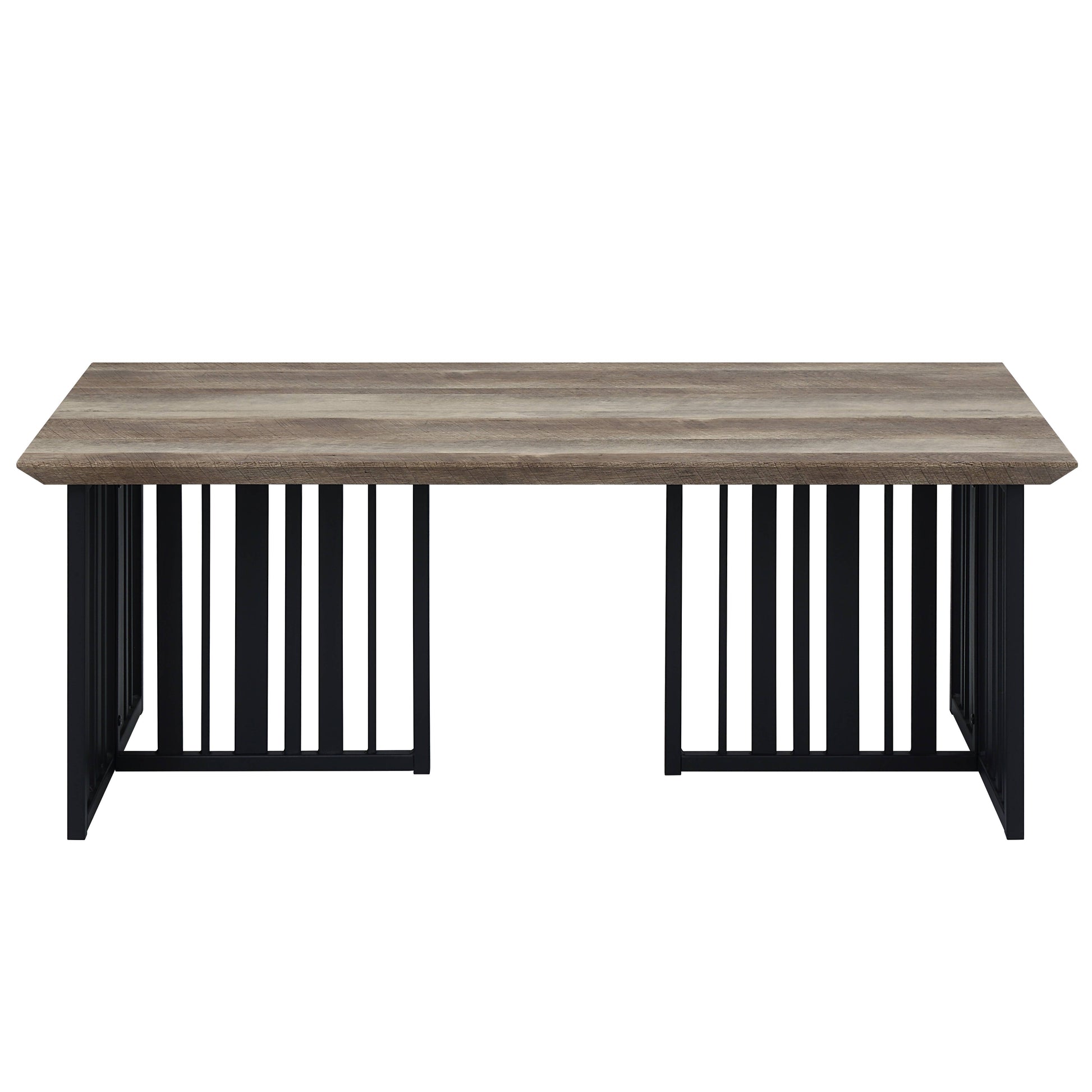 Zudora Antique Oak & Black Finish Coffee Table FredCo
