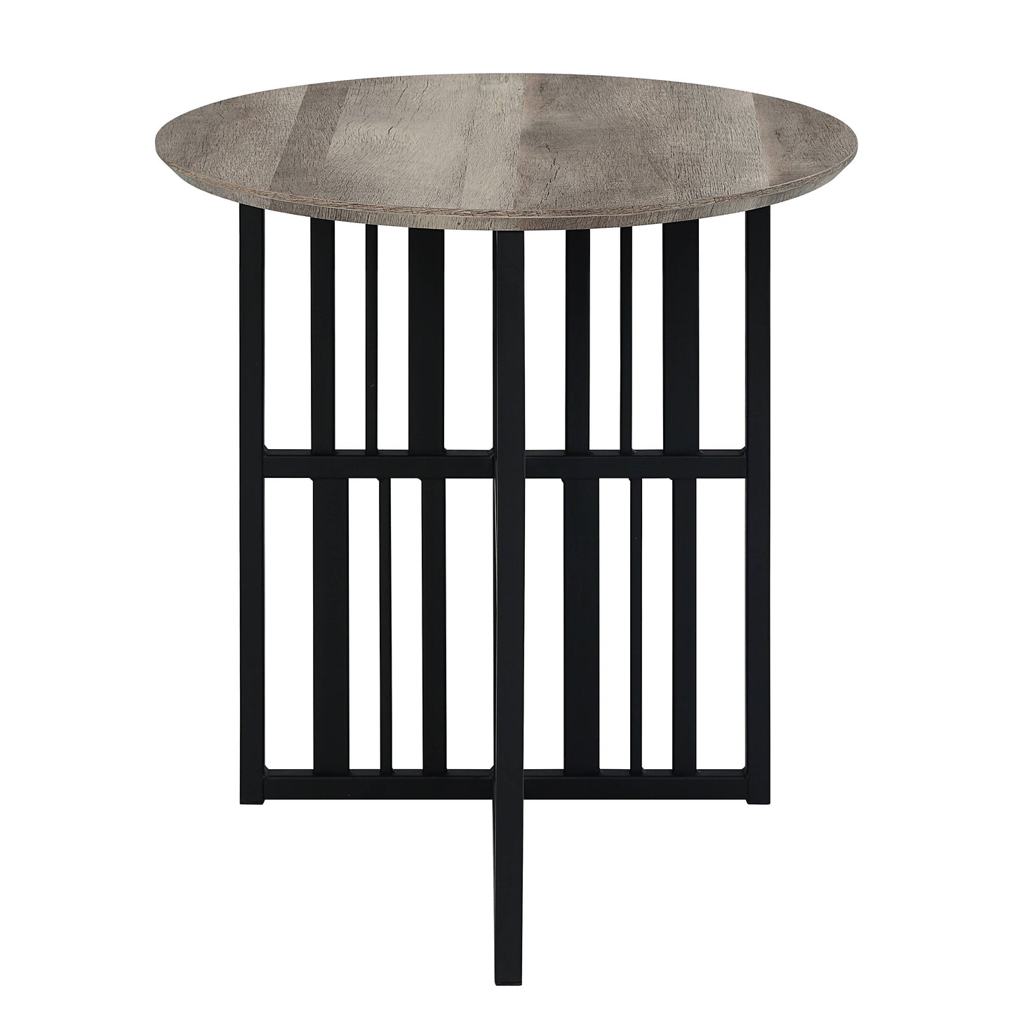 Zudora Antique Oak & Black Finish End Table FredCo