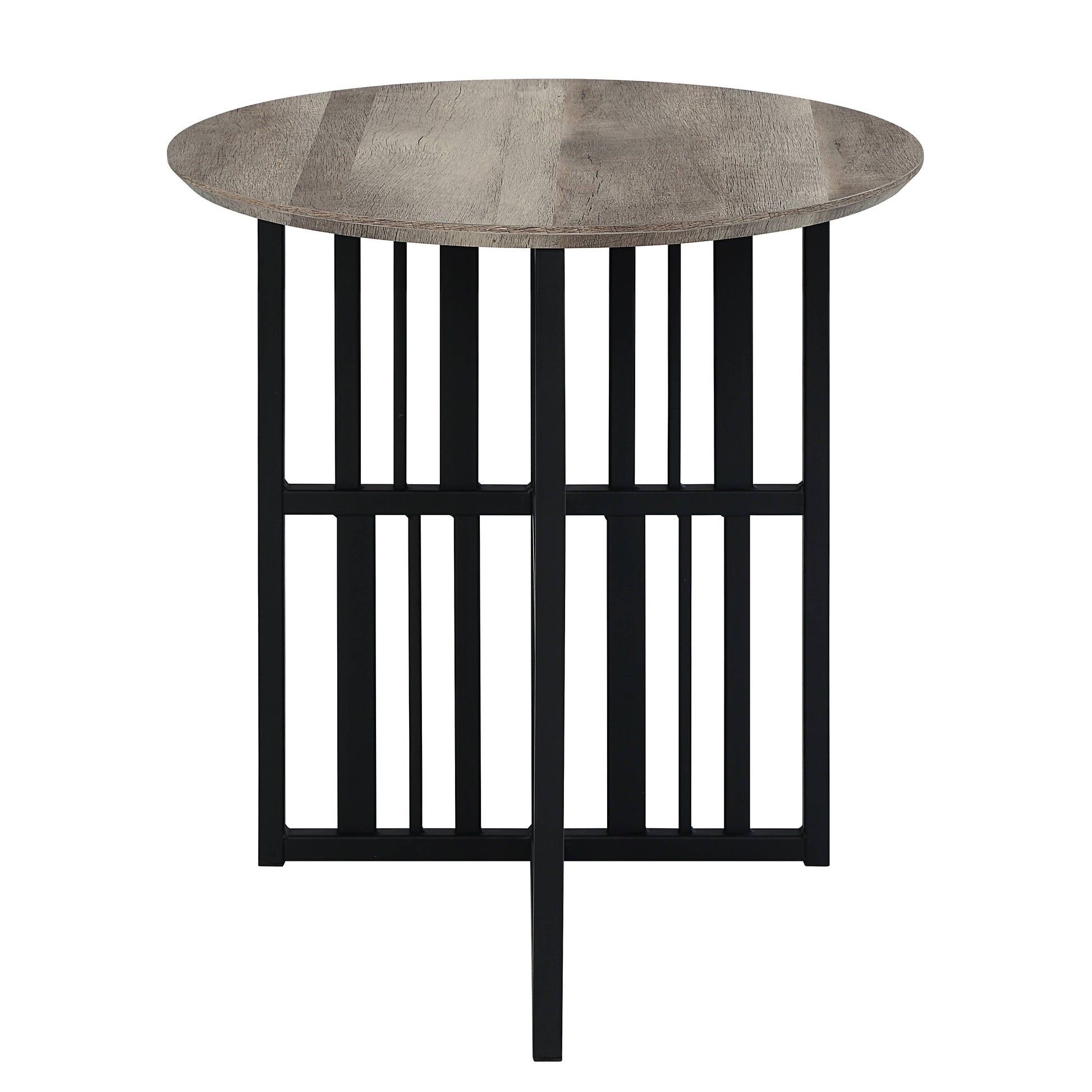Zudora Antique Oak & Black Finish End Table FredCo