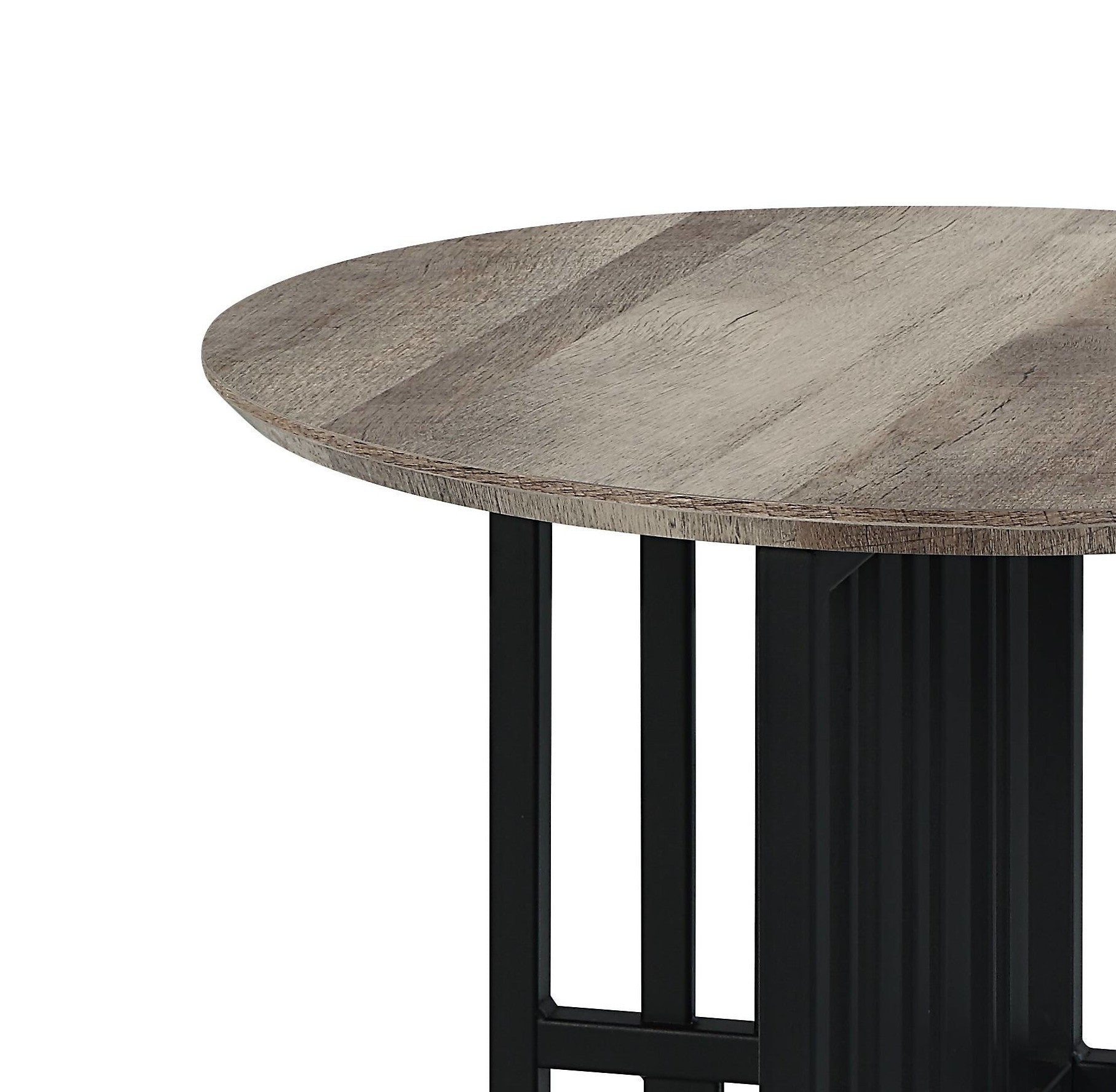 Zudora Antique Oak & Black Finish End Table FredCo