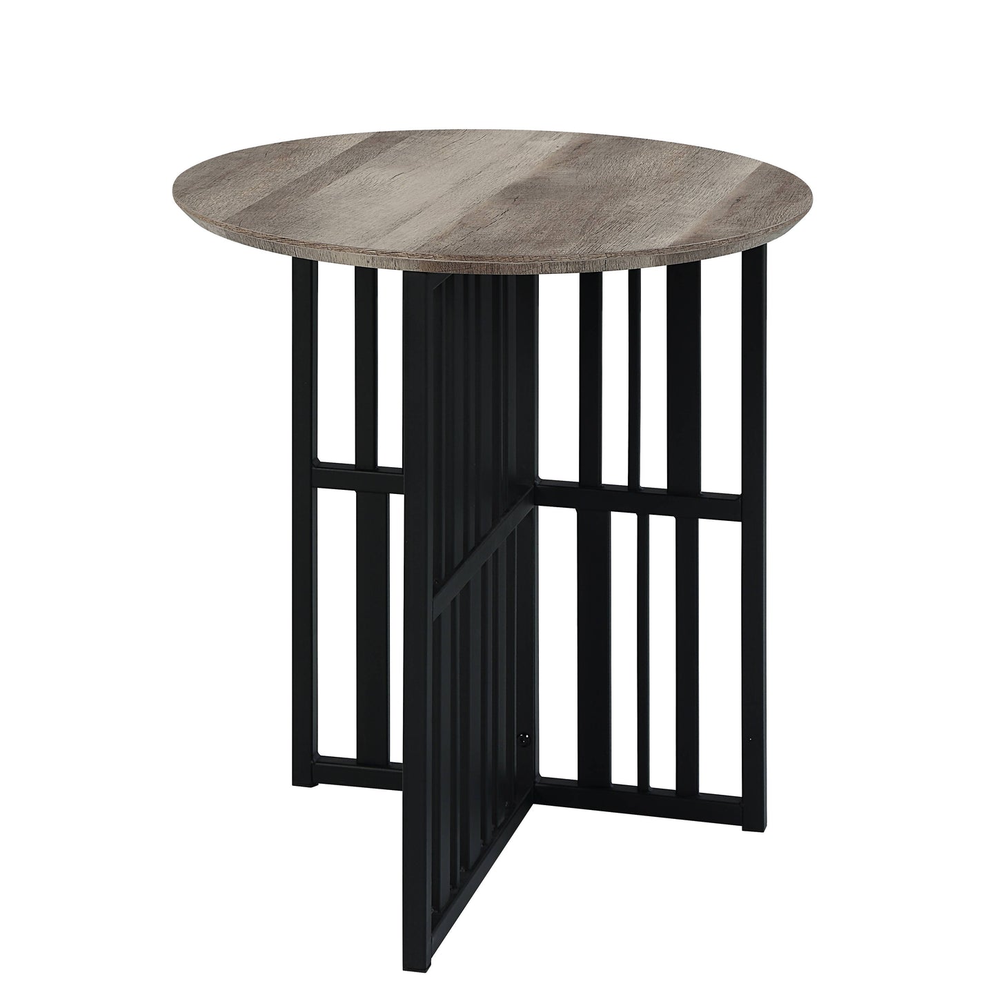 Zudora Antique Oak & Black Finish End Table FredCo
