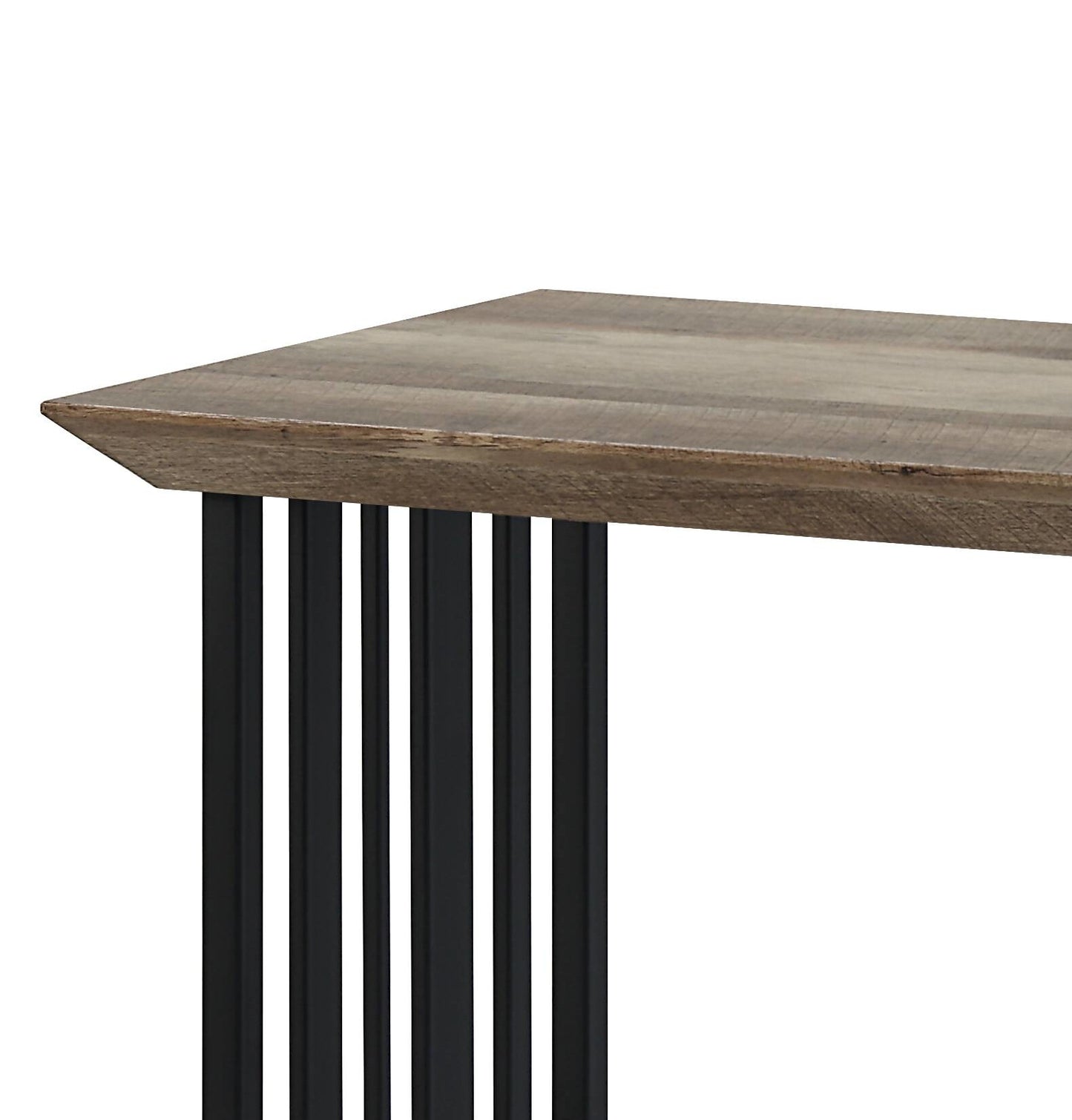 Zudora Antique Oak & Black Finish Sofa Table FredCo