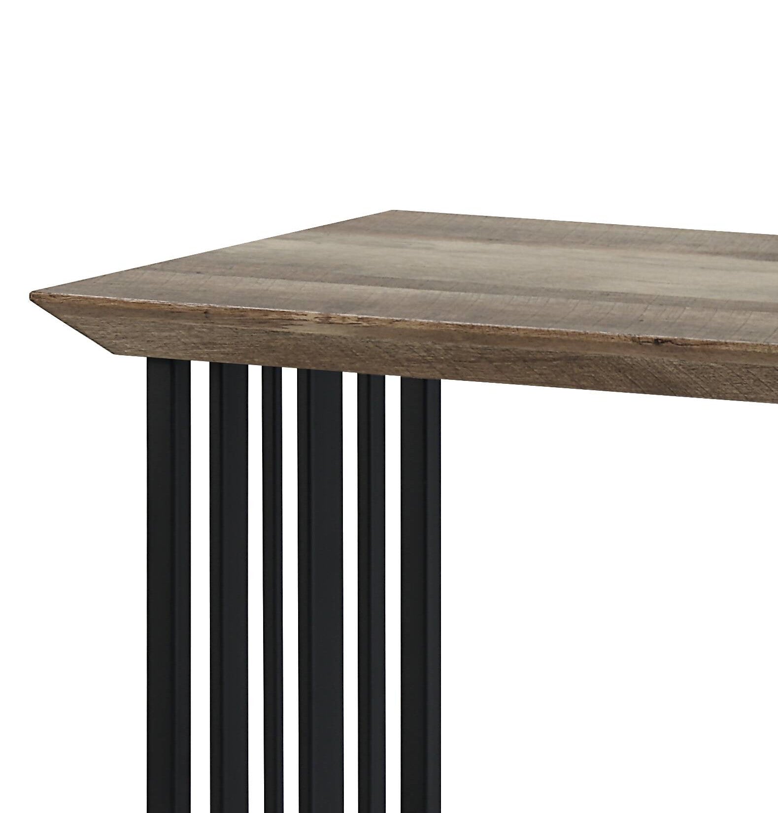 Zudora Antique Oak & Black Finish Sofa Table FredCo