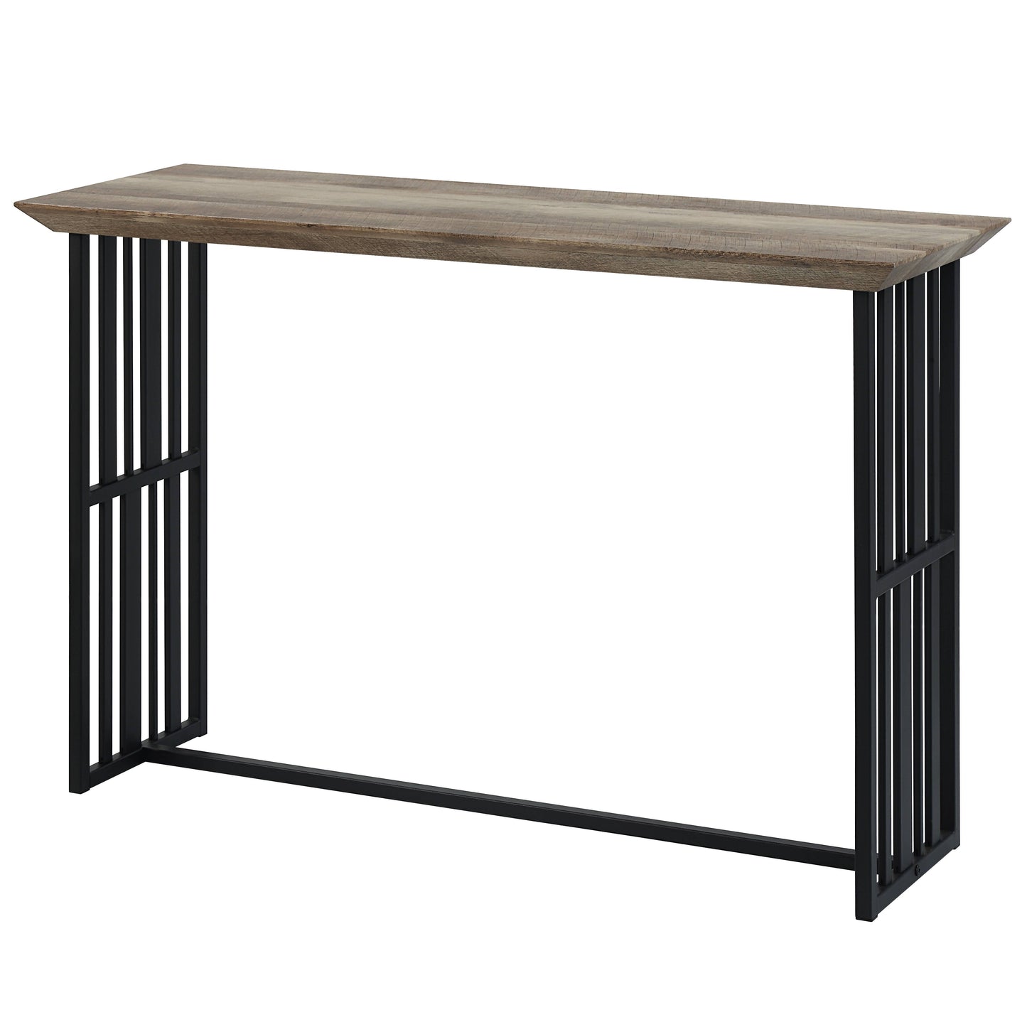Zudora Antique Oak & Black Finish Sofa Table FredCo
