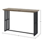 Zudora Antique Oak & Black Finish Sofa Table FredCo
