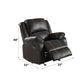 Zuriel Black Synthetic Leather Recliner Chair FredCo