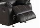 Zuriel Black Synthetic Leather Recliner Chair FredCo