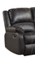 Zuriel Black Synthetic Leather Recliner Loveseat FredCo