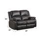 Zuriel Black Synthetic Leather Recliner Loveseat FredCo