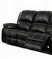 Zuriel Black Synthetic Leather Recliner Sofa FredCo