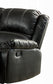 Zuriel Black Synthetic Leather Recliner Sofa FredCo