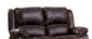 Zuriel Brown Synthetic Leather Recliner Loveseat FredCo