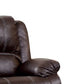Zuriel Brown Synthetic Leather Recliner Loveseat FredCo