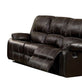 Zuriel Brown Synthetic Leather Recliner Sofa FredCo