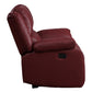 Zuriel Red Synthetic Leather Motion Rocker Recliner FredCo