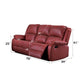 Zuriel Red Synthetic Leather Motion Sofa FredCo