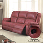 Zuriel Red Synthetic Leather Motion Sofa FredCo