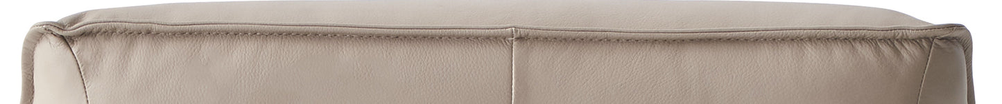 Zusa Khaki Top Grain Leather Accent Chair & Ottoman FredCo