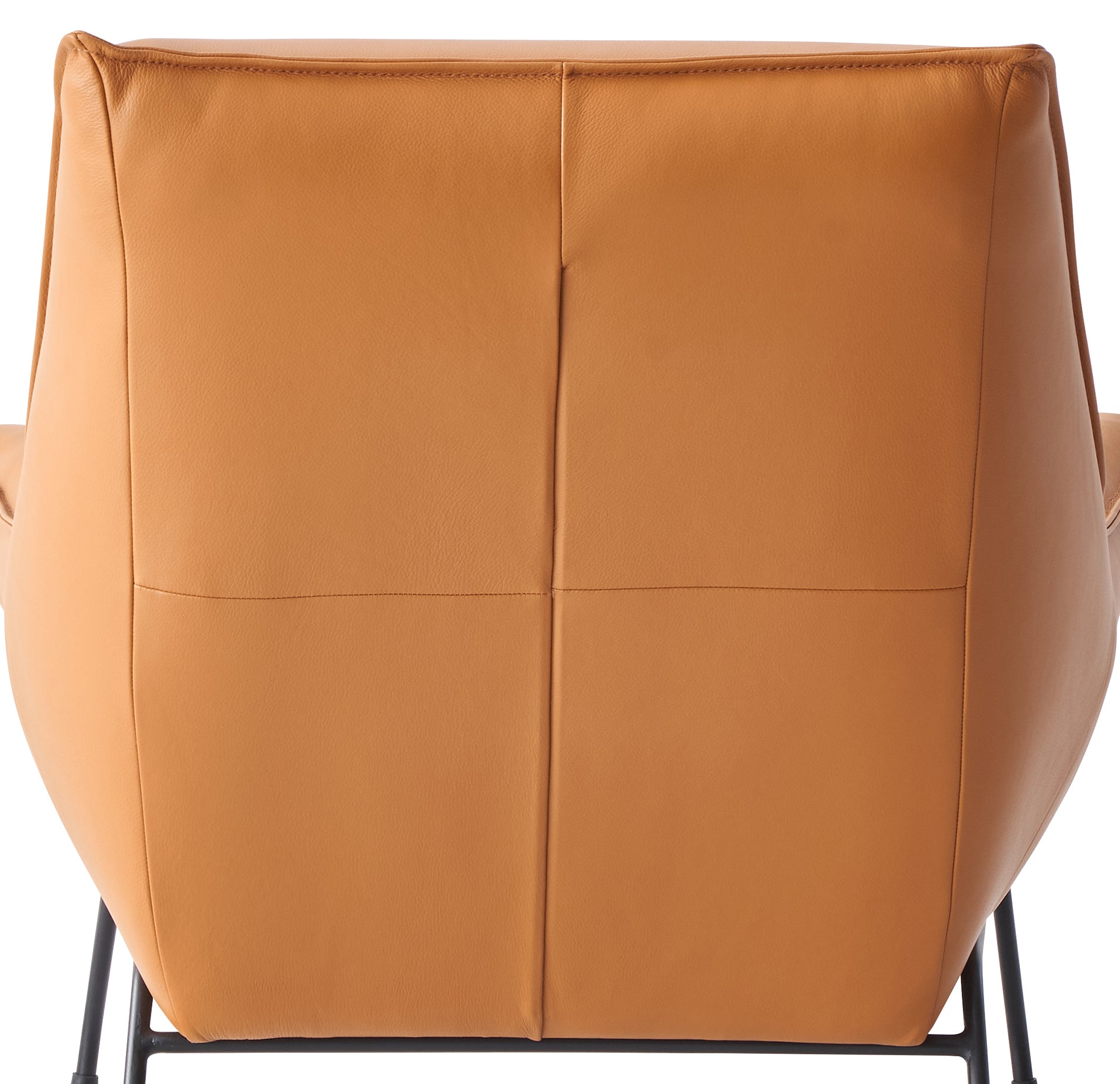 Zusa Sandstone Top Grain Leather Accent Chair & Ottoman FredCo