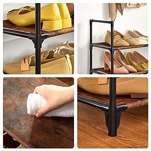 10-Tier Shoe Rack, 50 Pairs, Brown FredCo